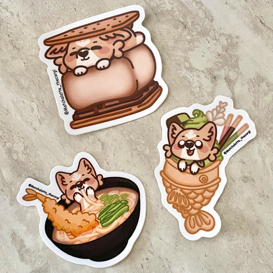 Corgi Foodie Sticker Bundle