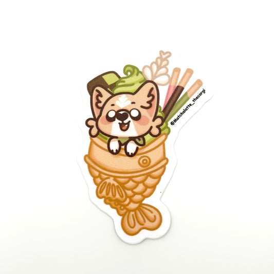 Corgi Taiyaki Sticker