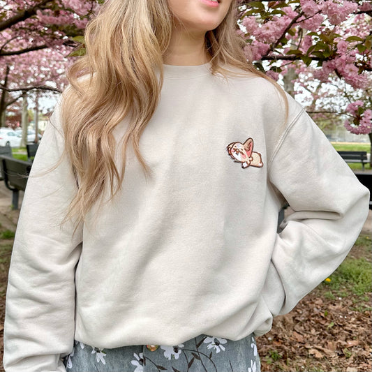 Sleeping Beauty Embroidered Patch Crewneck
