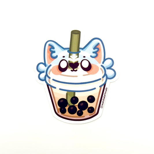 Corgi Boba Sticker