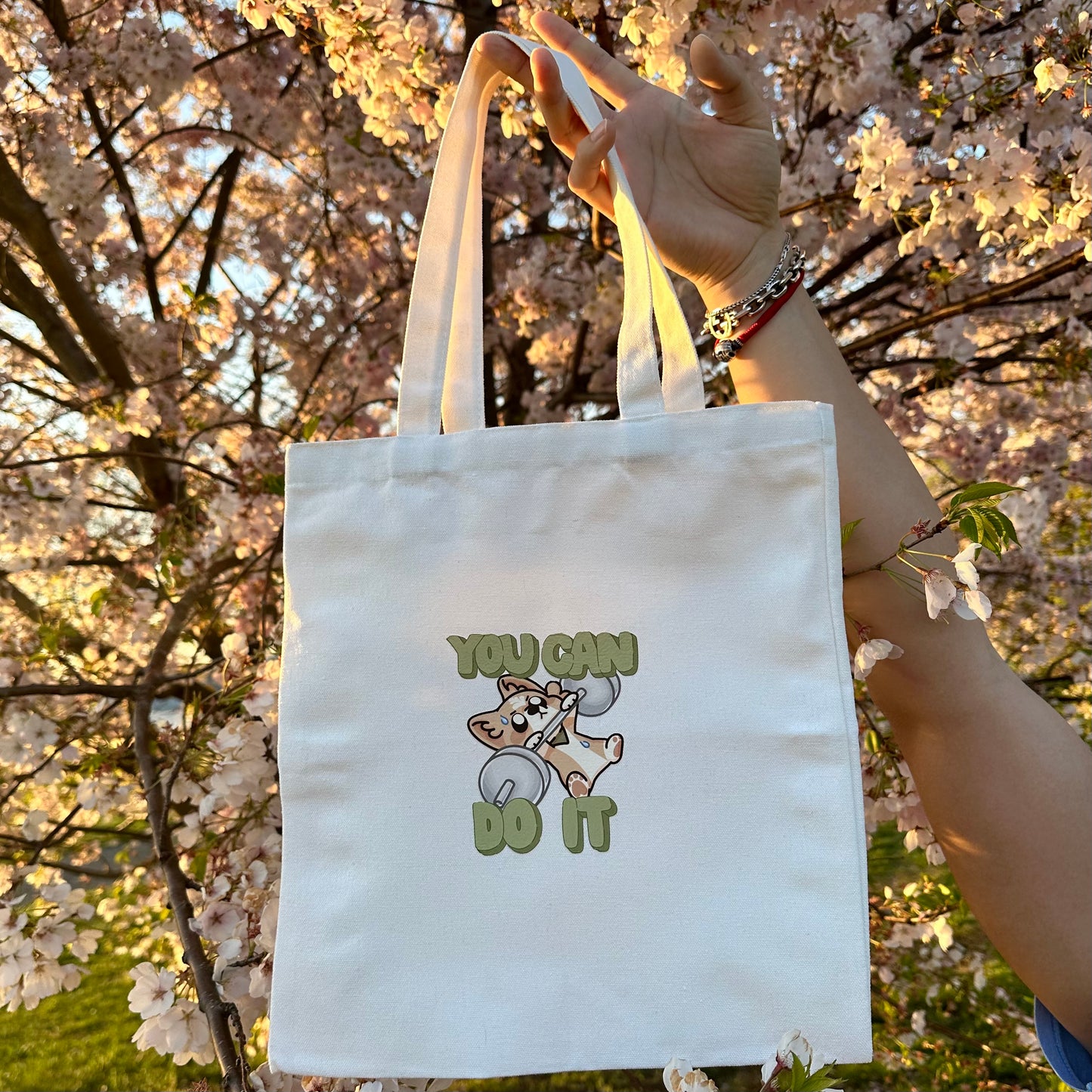 Workout Corgi Tote Bag