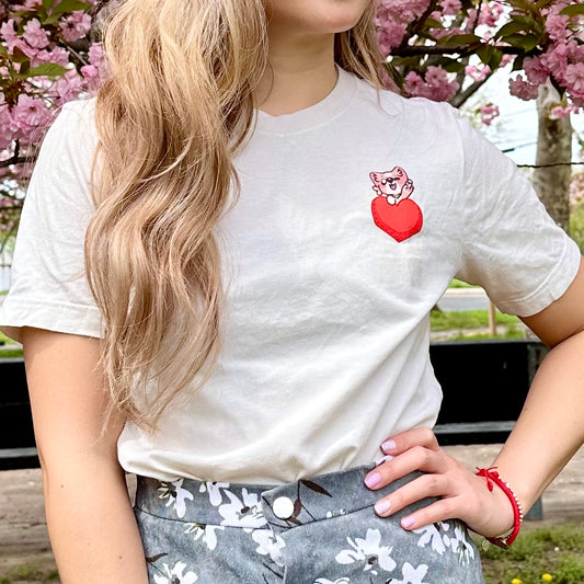 Corgi Heart Pop-Out Pocket T-shirt